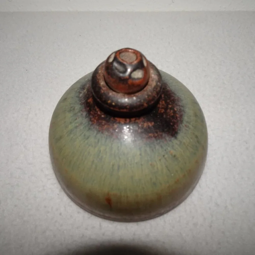 Handmade Art Pottery Oil Diffuser Summer Beach Glazed Colors Signed